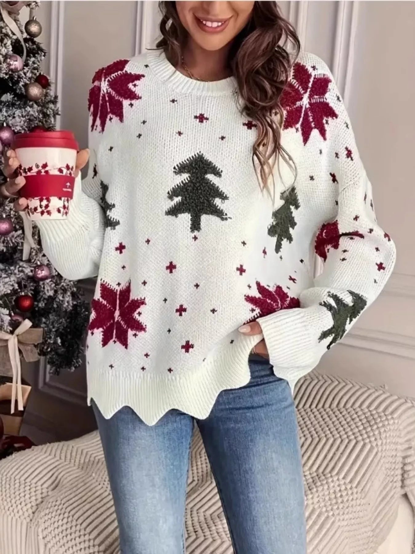 Tasteful Holiday Sweater Outfit 